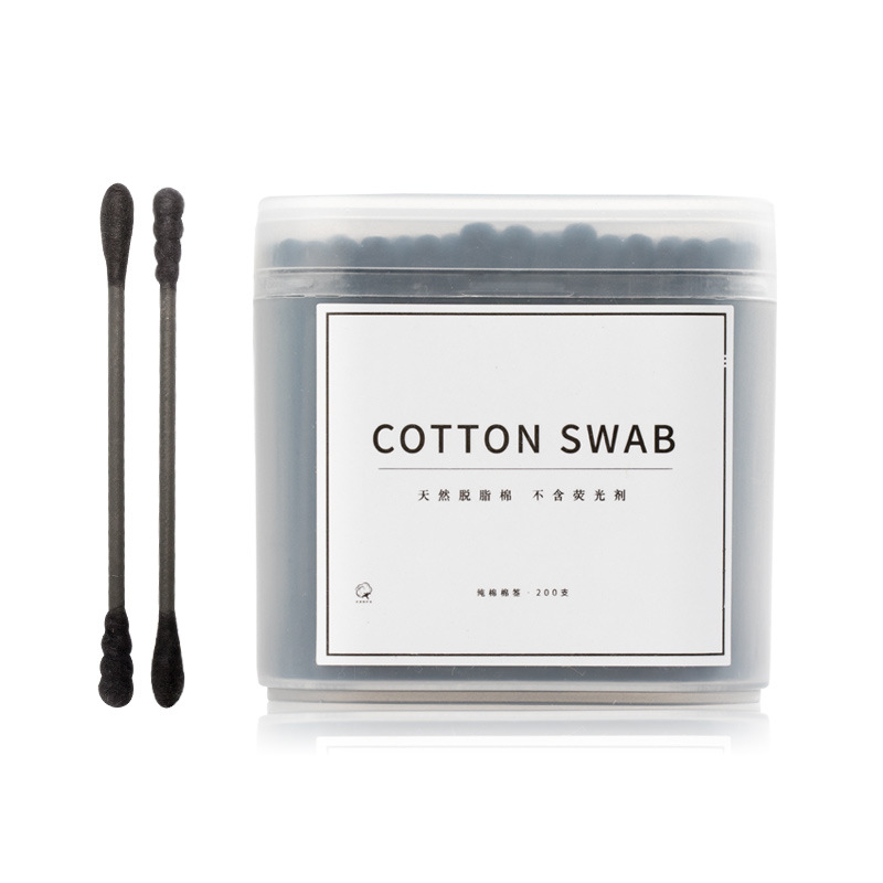 200 boxed double-headed cotton swabs beauty cotton swabs beauty cleaning sanitary cotton cleaning makeup remover cotton boxed high-end