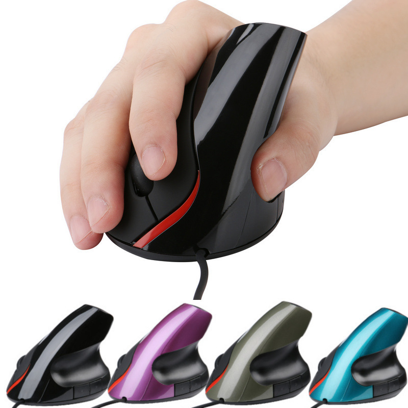 Factory foreign trade hot wrist wired wholesale mouse USB ergonomic vertical vertical second generation optical mouse