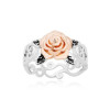 Golden retro ring, silver jewelry, accessory, wish, pink gold, flowered, European style, wholesale