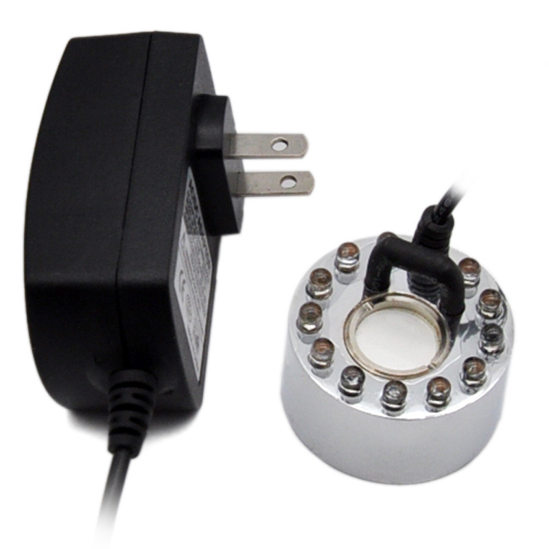 Balcony indoor rockery landscape water mist fog metal 12 lights atomization head DIY humidifying incubation constant humidity atomizer