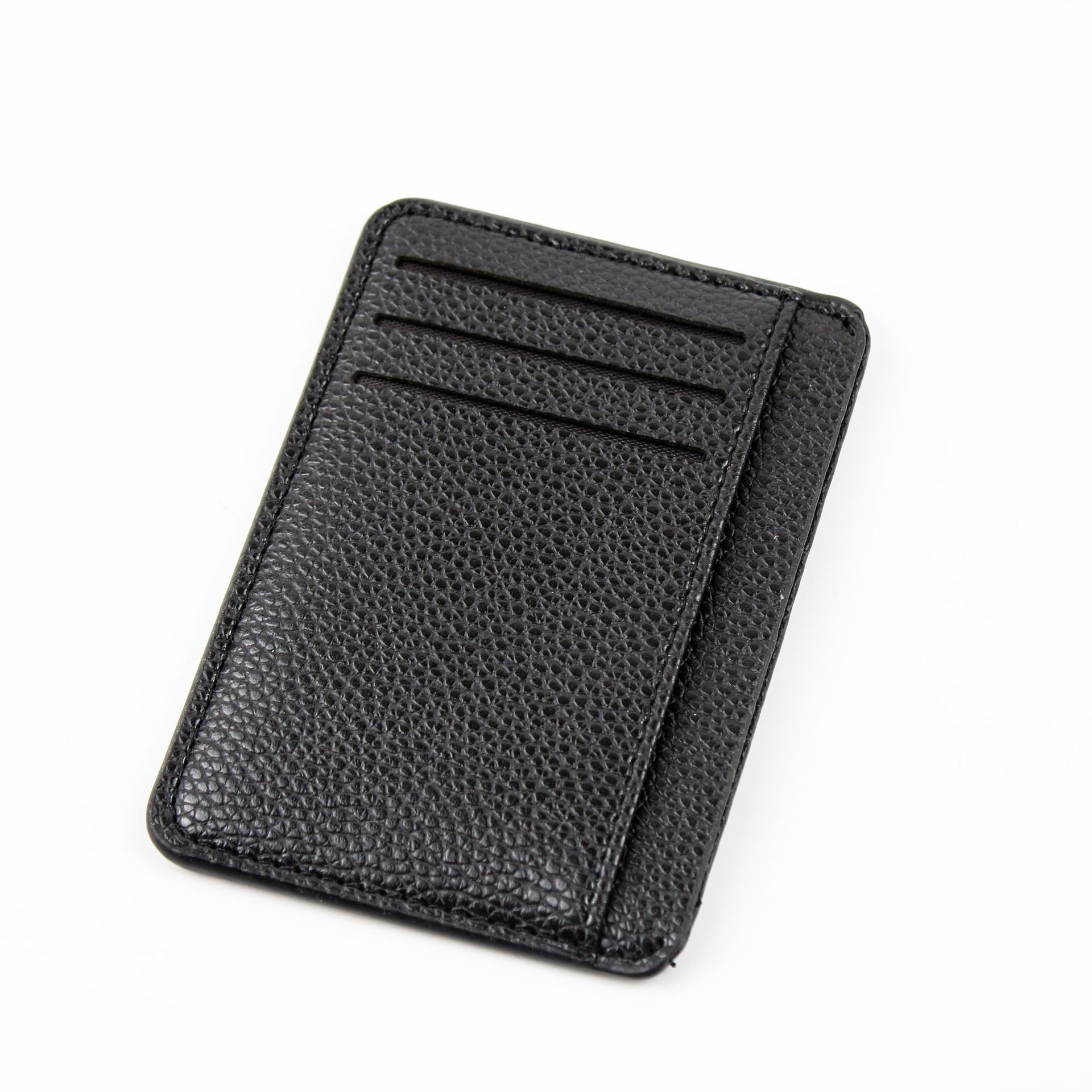 Factory Direct Sales New Creative Simple Pu Mini Card Holder with Litchi Pattern Ultra-Thin Multi-Functional Card Holder Document Bag Wholesale