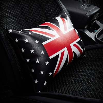 Waist support: car pillow advertising waist - red-and-black-star-rectangular-pillow