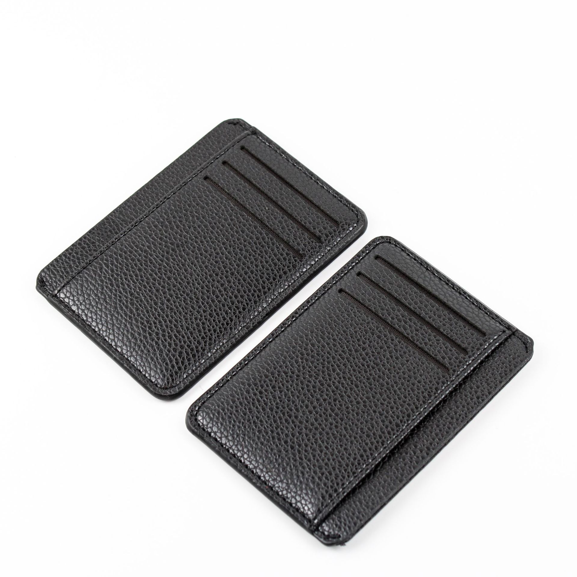 Factory Direct Sales New Creative Simple Pu Mini Card Holder with Litchi Pattern Ultra-Thin Multi-Functional Card Holder Document Bag Wholesale