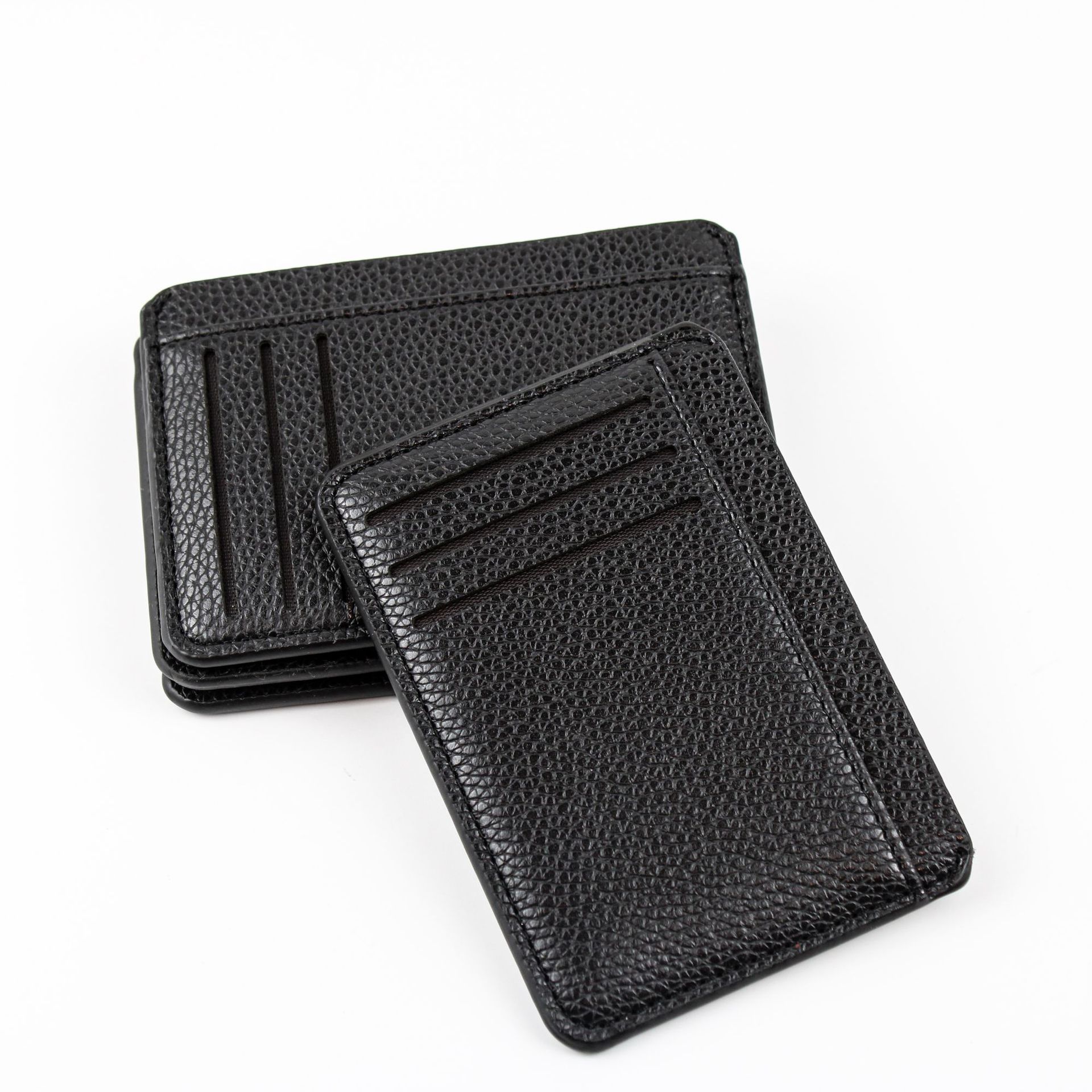 Factory Direct Sales New Creative Simple Pu Mini Card Holder with Litchi Pattern Ultra-Thin Multi-Functional Card Holder Document Bag Wholesale