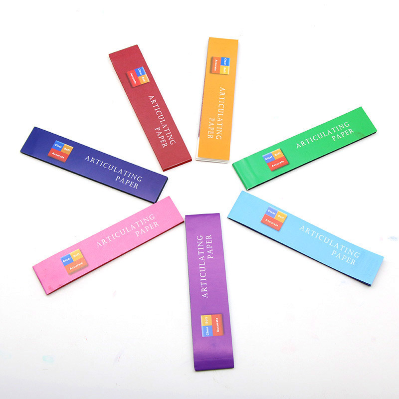 Papel de occlusión dental, tipo fino, tipo grueso, tipo extra grueso, de una sola cara, de doble cara, papel de occlusión para toma de impresiones, modelo de exportación. image 4