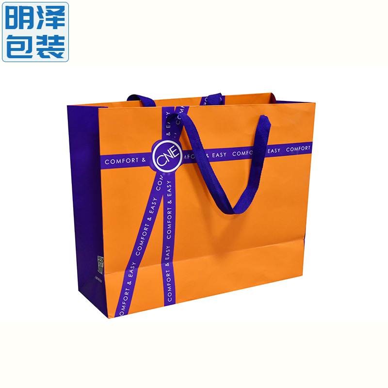 服装手提纸袋牛皮纸外卖购物袋 环保手提纸袋 外卖打包袋印LOGO