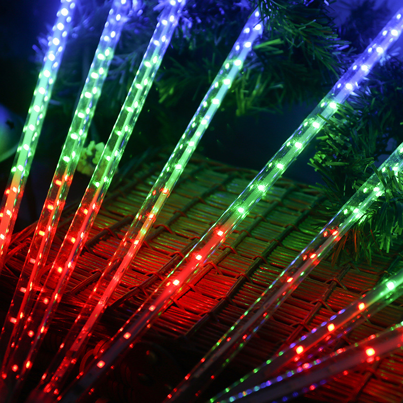 led meteor shower outdoor rainproof stars Christmas tree holiday decoration hanging lights flashing lights factory direct sales