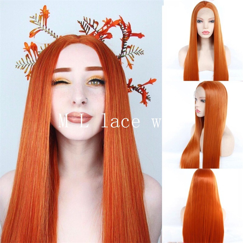 Foreign trade exports to Europe and the United States before lace wig chemical fiber high temperature silk ladies free shawl long hair half hand hook headgear
