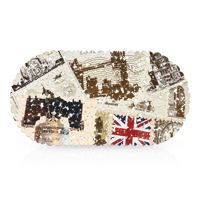 Alfombra de baño impresa bañera estera antideslizante TPE ducha alfombra de baño Nordic ins ventosa de plástico baño alfombra antideslizante