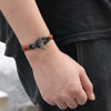 Metal leather woven bracelet handmade, 2022 collection