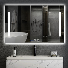 工厂定制方形智能浴室镜发光浴室镜LED壁挂式卫生间卫浴浴室镜子