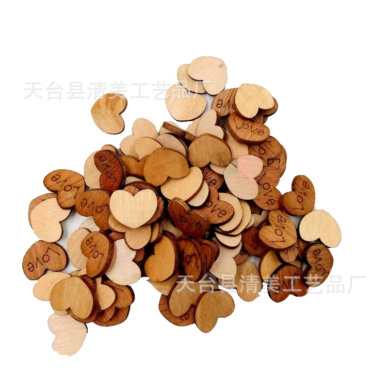 15*12/12*10MM botón de madera de amor versión de caoba botón de corazón grande sin botón ojo