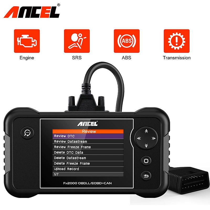 Ancel FX2000 OBD2 Сканер четыре системы ODB2 автомобильный диагностический инструмент двигатель/ABS/SRS
