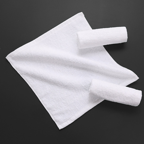 Hotel square towel 21 white bath and foot massage small square towel hotel club general cotton advertising small towel
