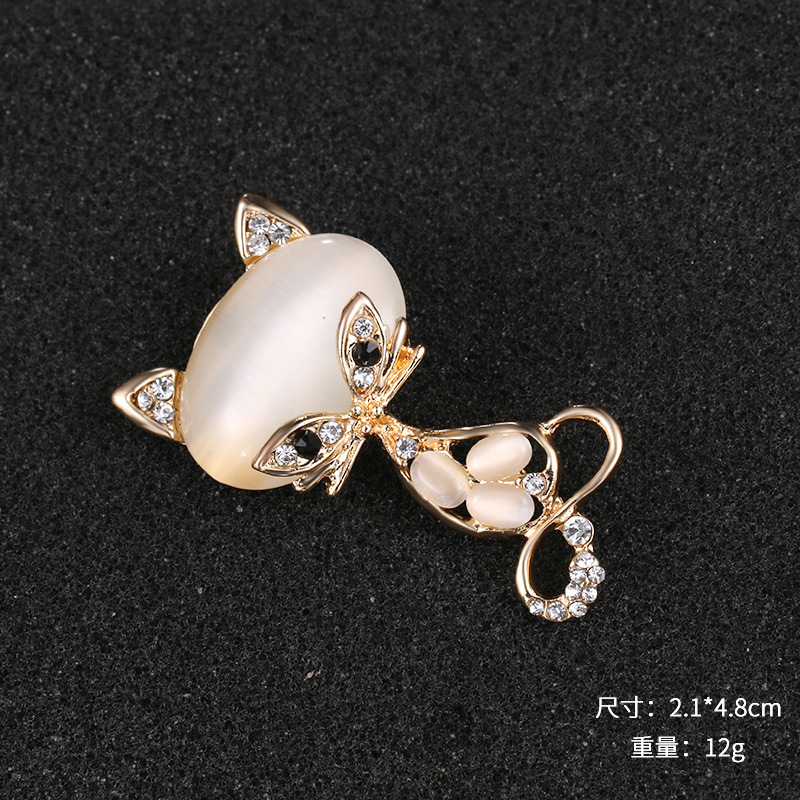 2024 nuevo día de la madre venta caliente broche de ópalo mujer con incrustaciones de diamantes de imitación broche accesorios de ropa joyería