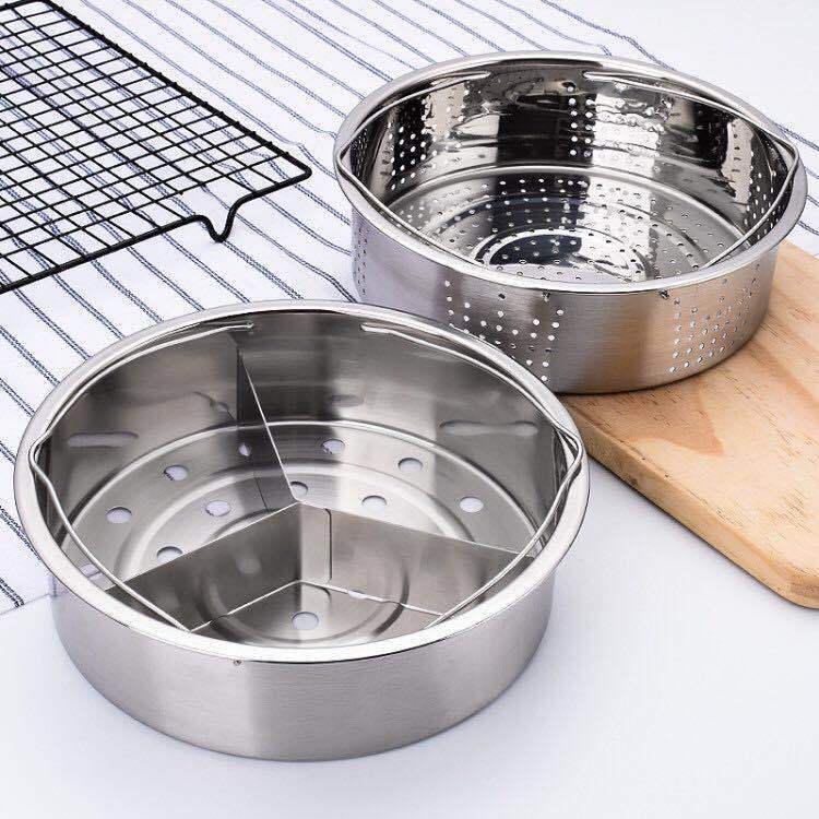 Stainless steel steamer rice cooker steamer multi-function steamer double handle steamer accessories thickened steamer manufacturers wholesale
