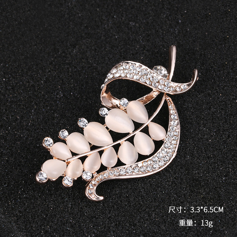 2024 nuevo día de la madre venta caliente broche de ópalo mujer con incrustaciones de diamantes de imitación broche accesorios de ropa joyería