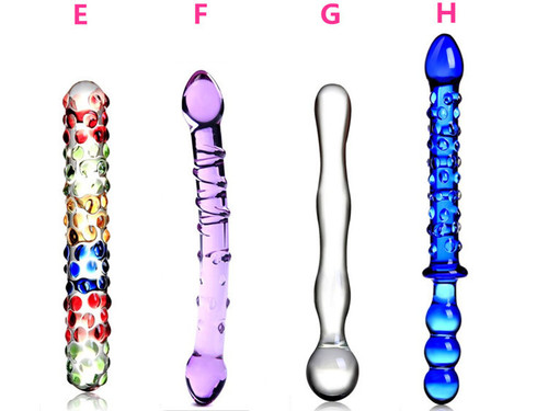 Manufacturer's self-produced and self-sold glass dildo for women, men's masturbation appliances, adult supplies, anal plugs, adult sex toys