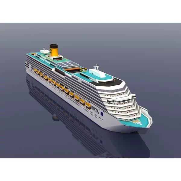 Social Science Class Costa Pacific Cruise Paper Model Ship Model Student Handmade Class Gift
