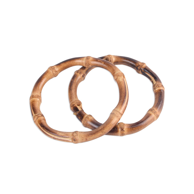 圆形竹手挽 厂家直销 74mm圆形竹子手挽 箱包包包配件