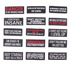 Embroidery patches computerized embroidery trend DIY English text badge clothing decoration patch iron-on transfer