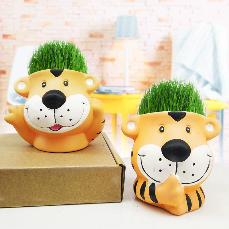 Офис Мини завод трава посадка горшок бонсай креативное настольное растение маленький подарок Тигр Трава Кукла