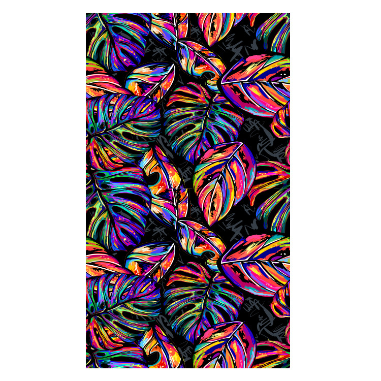 Toalla de baño al por mayor de transferencia térmica estilo europeo y americano Planta Fresca tendencia natación playa estera toalla adulto Toalla de playa de terciopelo de doble cara