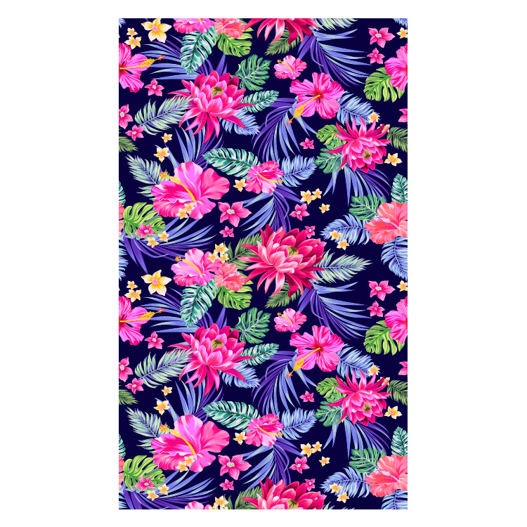 Toalla de baño al por mayor de transferencia térmica estilo europeo y americano Planta Fresca tendencia natación playa estera toalla adulto Toalla de playa de terciopelo de doble cara