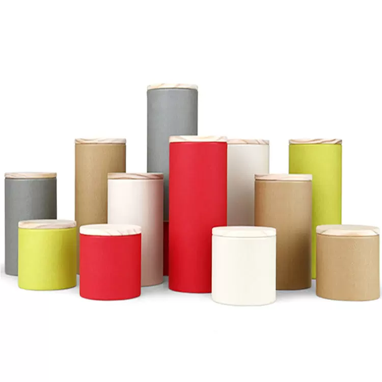 通用花茶 茶叶特种纸罐 环保纸筒 木盖纸罐 干货坚果空纸筒 通用