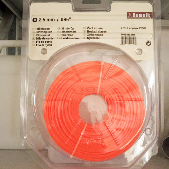 奥玛克优质打草绳耐磨割草机配件尼龙割草绳配打草头用草坪机2.4