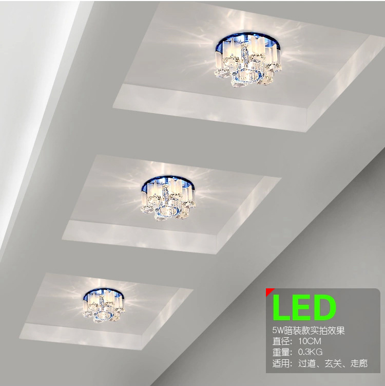 Living Room Corridor Light Crystal Aisle Light Entrance Light Decorative Downlight Led Ceiling Light Ceiling Decorative Light Super Bright