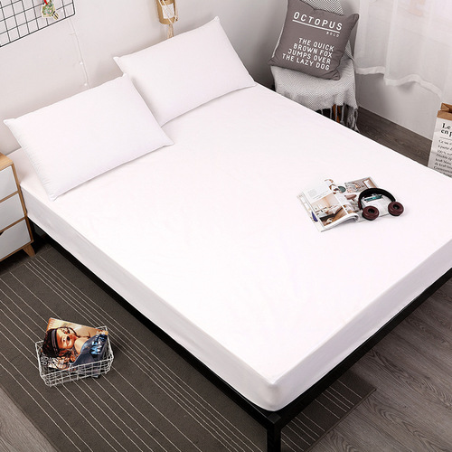 Cross-border Amazon US standard waterproof bedspread machine washable velvety solid color mattress cover urine barrier care pad