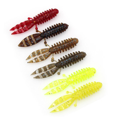 Lure Soft Bait Bubble Shrimp, 6-color Crayfish Sectioned Soft Shrimp 5.5cm 1.5g Soft Worm Soft Body Shrimp Artificial Lure Wholesale