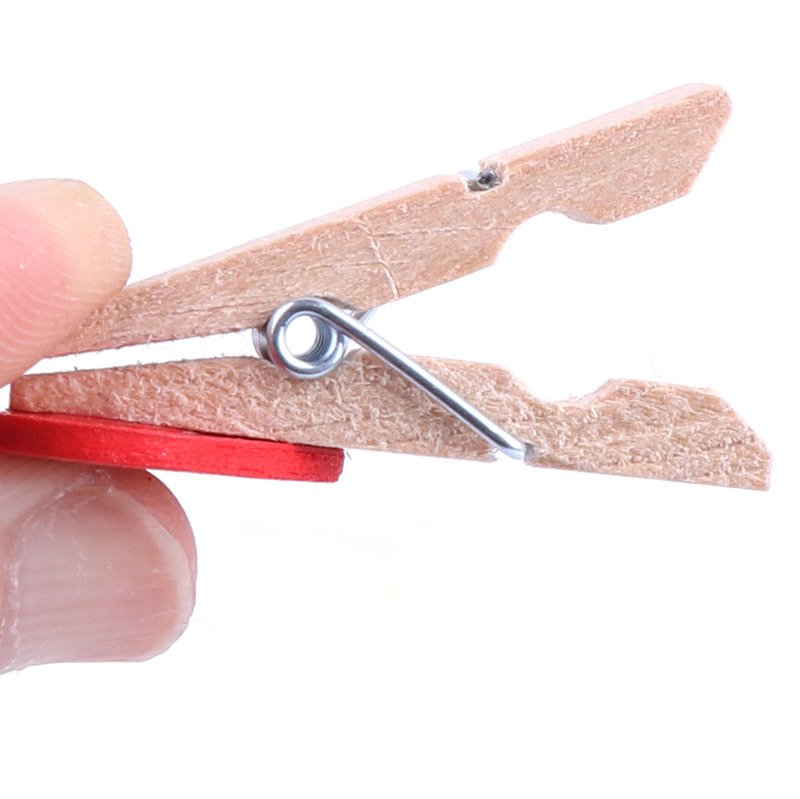 1 foto clip de madera cuerda de cáñamo foto decoración de la pared clip de foto clip de registro jardín de infantes color amor pequeño clip de madera