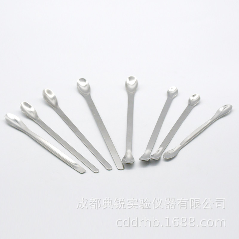 不锈钢药匙3*1药 双头取药匙 单头方头药勺12.5 14 16 18 20 22xg