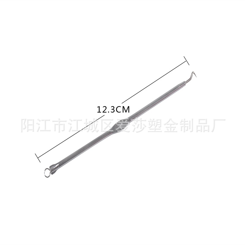 Aguja de acné de acero al carbono doméstico 9 piezas traje al por mayor gancho de acné brillante aguja de acné aguja de belleza cuchara de oreja aguja de cabeza negra