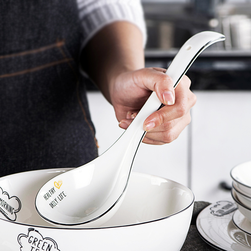 Wholesale Hotel Restaurant Daily Porcelain Ceramic Spoon Pure White Large Soup Spoon Rice Spoon Commercial Spoon Dining Table Tableware Wholesale Hotel Restaurant Daily Porcelain Ceramic Spoon Pure White Large Soup Spoon Rice Spoon Commercial Spoon Dining Table Tableware