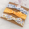 Children's headband, cloth with bow, hair accessory, set, suitable for import, wholesale