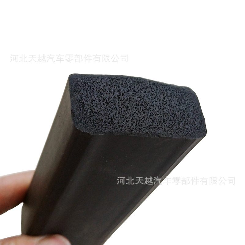 生产EPDM实心发泡海绵条 自粘矩形平板胶条 平板橡胶自粘防撞条