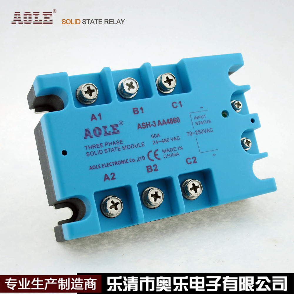推荐奥乐三相交流固态继电器ASH-3AA4860烘箱加热TSR-60AA机械用
