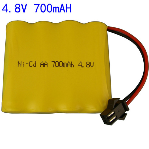 4.8V 700mAH AA No.5 Remote Control Toy Car Body Battery SM Black Plug Nickel Cadmium Rechargeable Battery Pack 