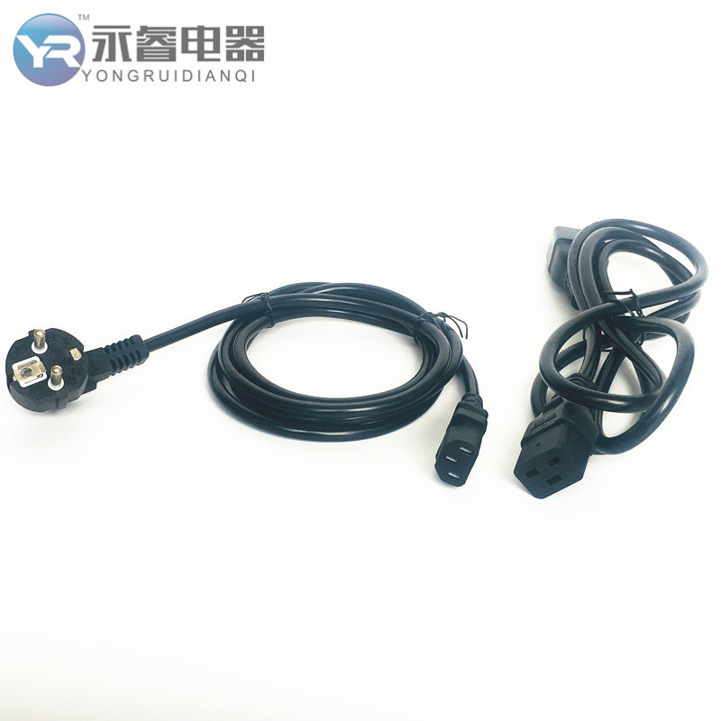 永睿生产电源线 vde欧式电线 欧式延长线 日本2芯插头电源线 铜芯