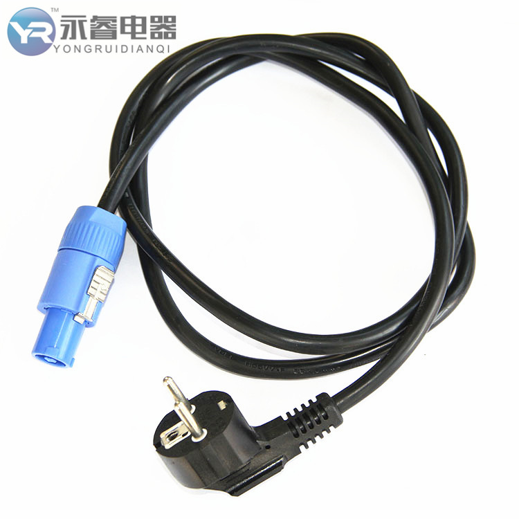 永睿欧规VDE电线 0.5平方 软电线 三芯黑色0.75平方电源线插头线