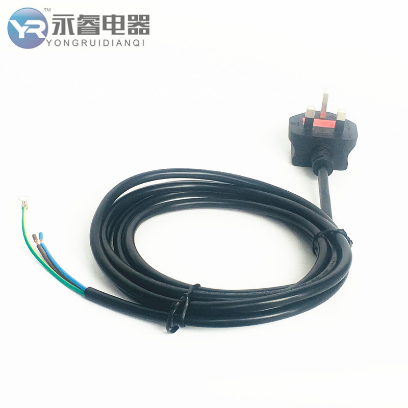 电源线 插头电线 英式插头线 三芯英式电源线 八字尾线 家用电器