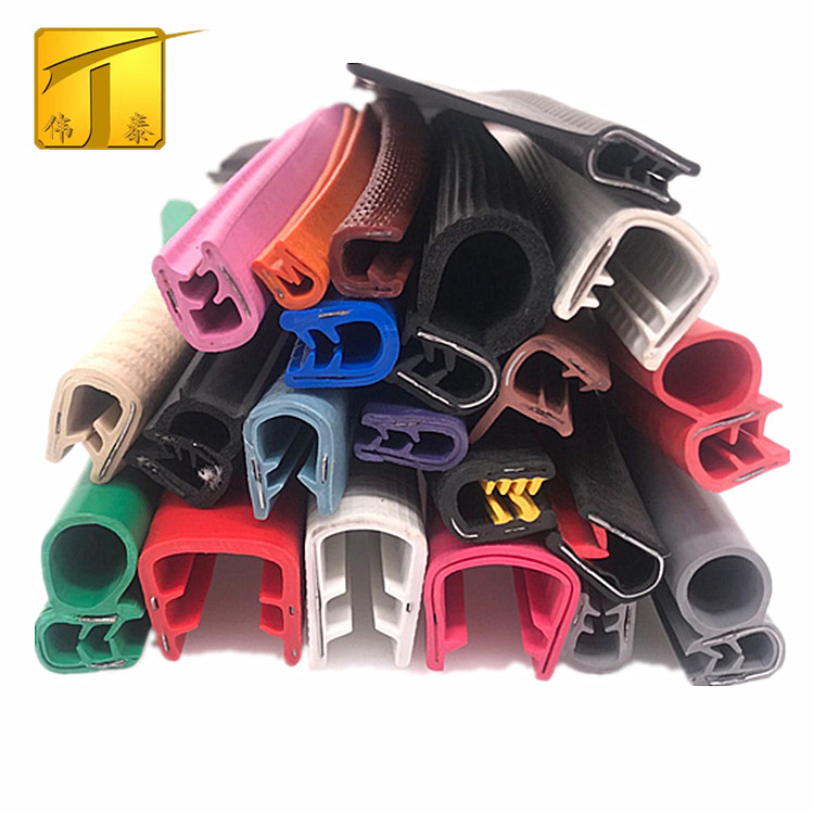 U型PVC包边密封条 带钢片汽车装饰条 桥架包边条护边条