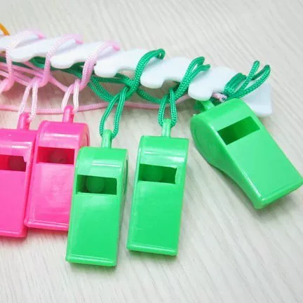 Referee whistle fans whistle rescue whistle color plastic whistle 6G
