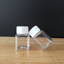 30ml毫升塑料瓶带盖大口分装瓶方形透明PET瓶加厚聚酯样品瓶药瓶