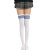 White bottom blue stripe