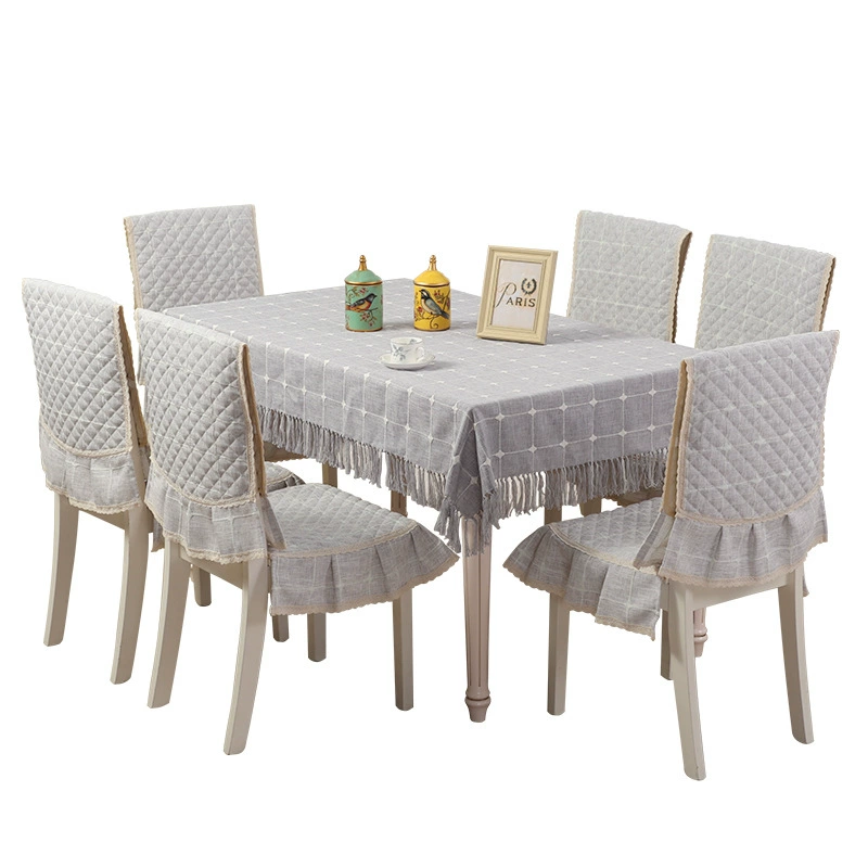 Бытовая ткань из хлопка и льна наборы скатерти современные простые чехлы для стола и стула прямоугольный кофейный стол набор прямые продажи без счет-фактуры