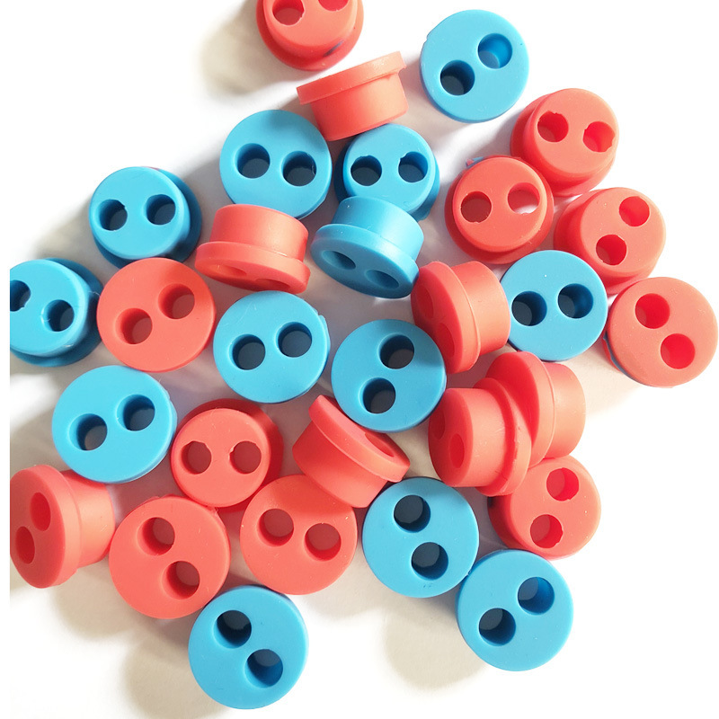 Double-hole Silicone Plug Wire Protection Plug Silicone Wire Crossing Sleeve Threading Hole Plug Double-hole Silicone Coil Wire Protection Sleeve